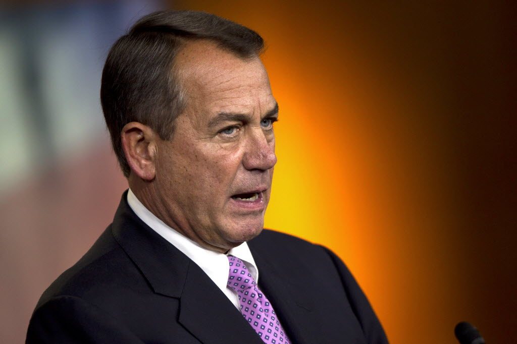 Speaker of the House John Boehner of Ohio speaks at a news conference to announce an agreement for a 2-month extension to the payroll tax cut on Capitol Hill Thursday in Washington.