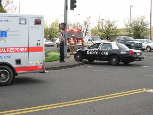 A two-car crash delayed traffic on Southeast Mill Plain Boulevard Tuesday, April 17.