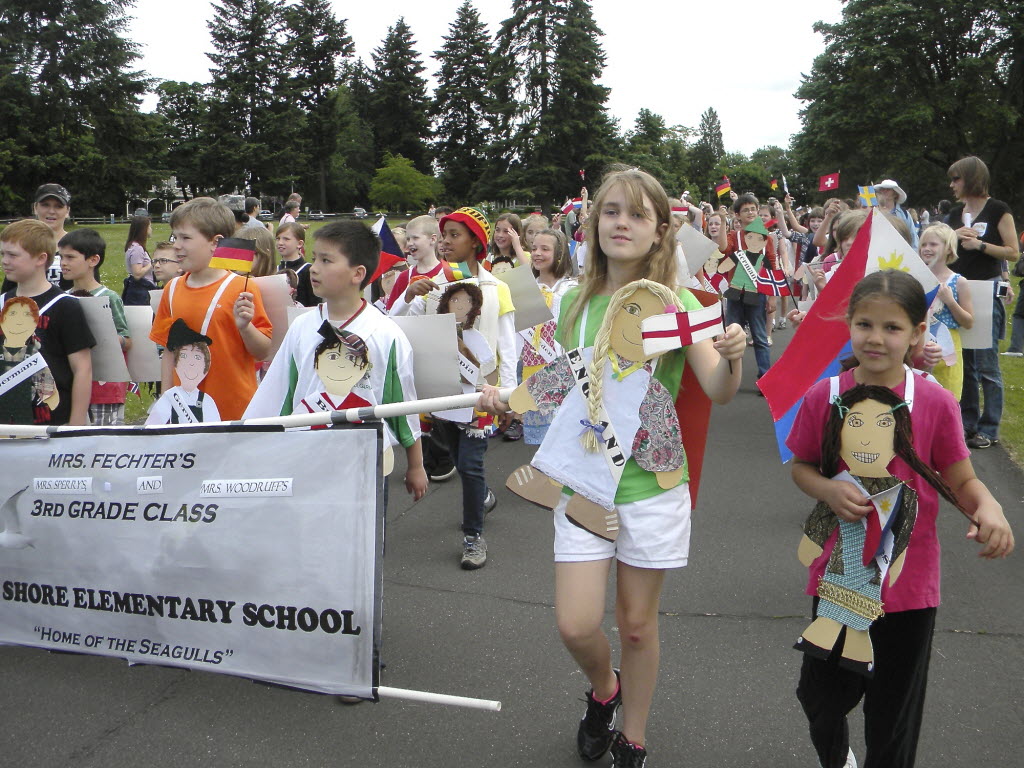 Some 1,500 local students took part in the Children's Cultural Parade at Fort Vancouver National Historic Site on Friday.