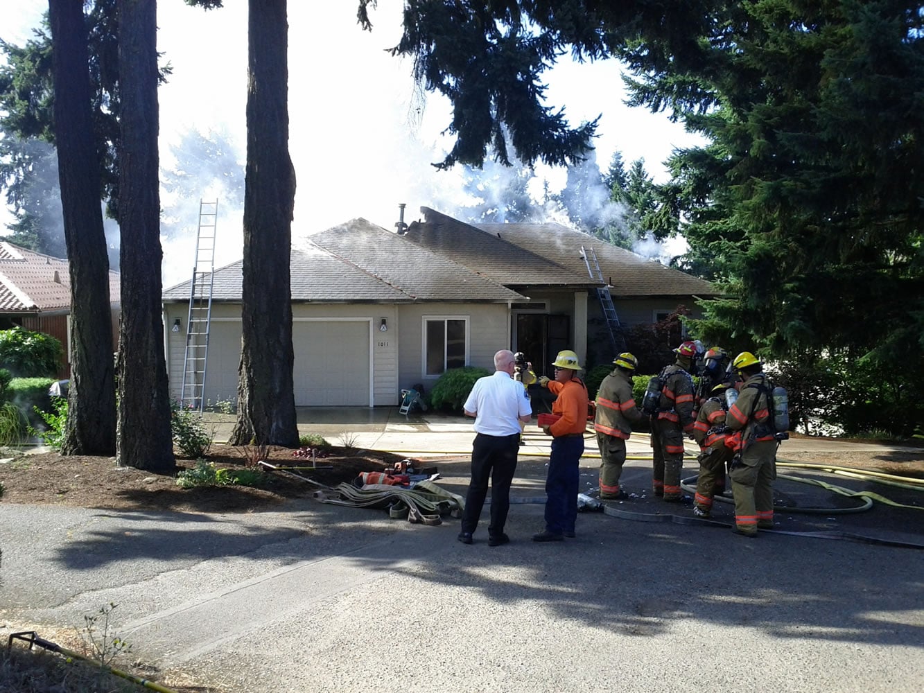 Fire damaged a home at 1011 S.E.