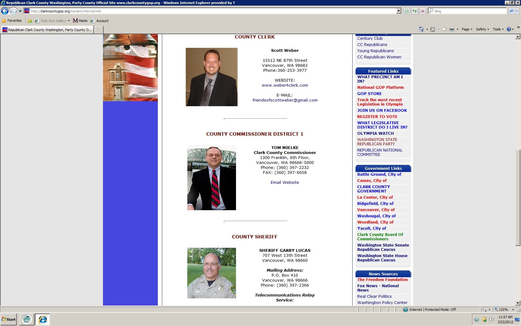 Clark County Commissioner Marc Boldt has been removed from the Clark County GOP's website