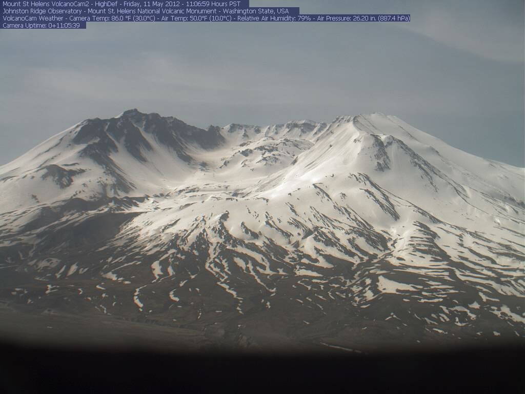 Mount St. Helens, as seen from the Johnston Ridge Observatory on Friday, May 11.