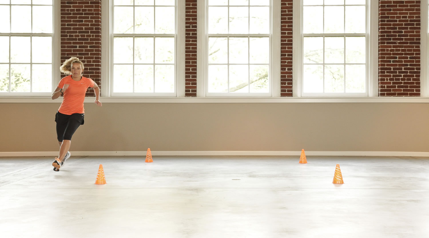 High Intensity: &quot;Rectangle Drill.&quot; Place four cones in the shape of a rectangle or square with each cone about 20+ feet apart from each other.