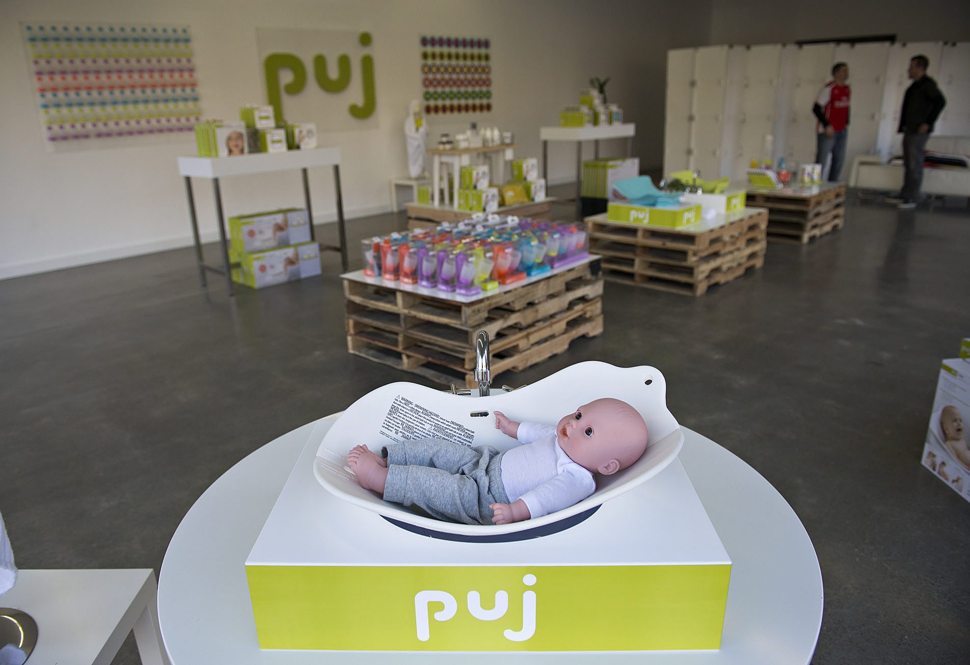 The infant products company Puj was launched on the strength of the Puj Tub, a soft foam tub that conforms to the shape of most sinks. The tub is among the products now in display at the company&#039;s newly developed showroom and retail store at 301 W. 11th St. in Vancouver.
