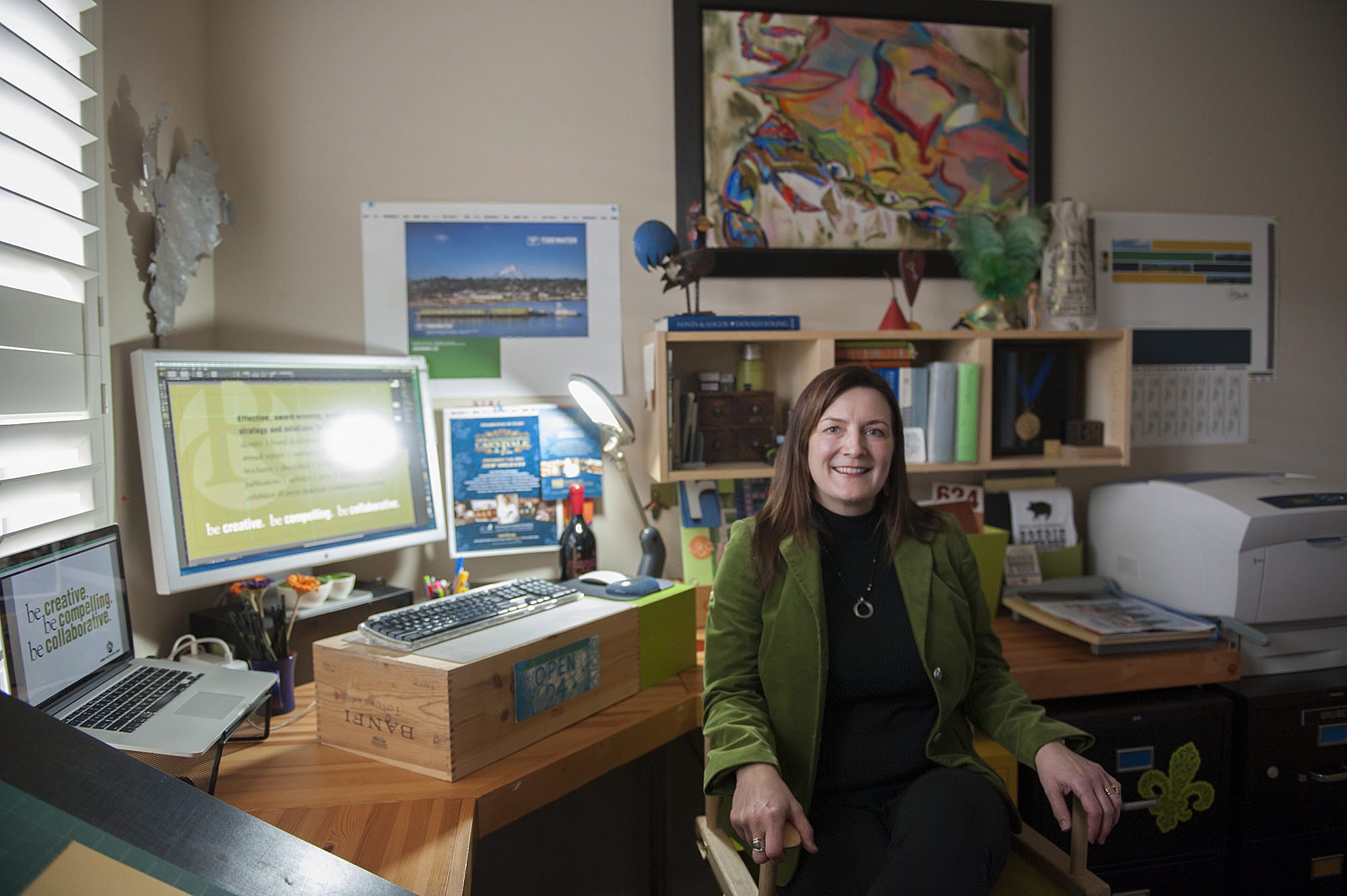 Graphic designer Lori Reed started her business while living in California and built her client list before settling in Washougal, where he base continued to expand.
