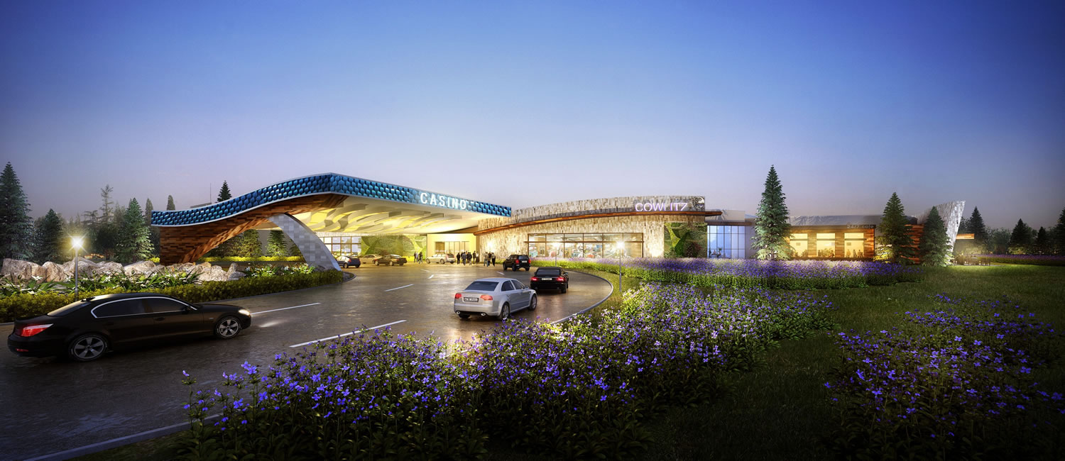 Artist&#039;s rendering of the Cowlitz Tribe&#039;s $510 million casino-resort project under construction near La Center. Scheduled to open in 2017, the three-phase project initially will include a 368,000-square foot casino-resort building. A hotel is scheduled for a later phase of development, tribal officials say.