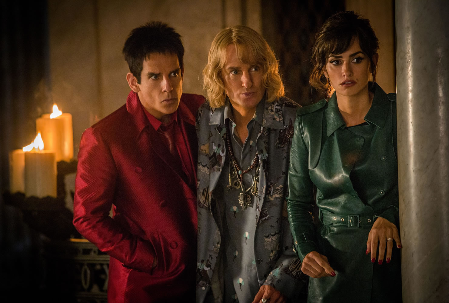 Ben Stiller, from left, and Owen Wilson join Penélope Cruz to figure out who is killing all the pop stars and rescue Derek Zoolander&#039;s son from the clutches of the evil Mugatu in &quot;Zoolander No.