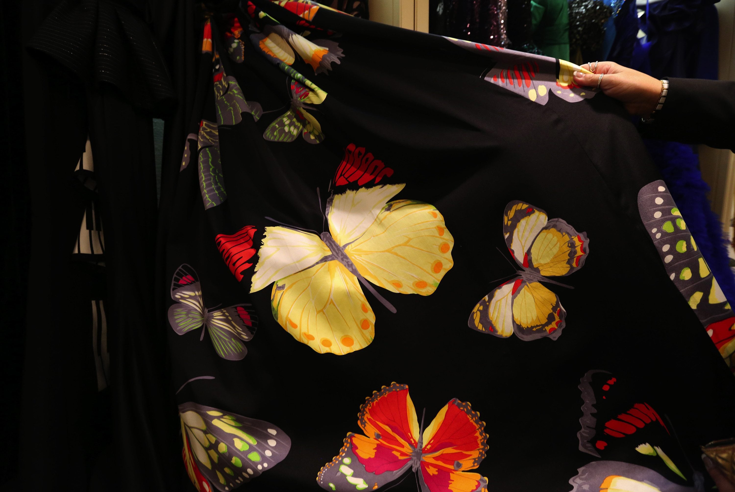 Butterflies are a recurring theme in many Luly Yang designs.
