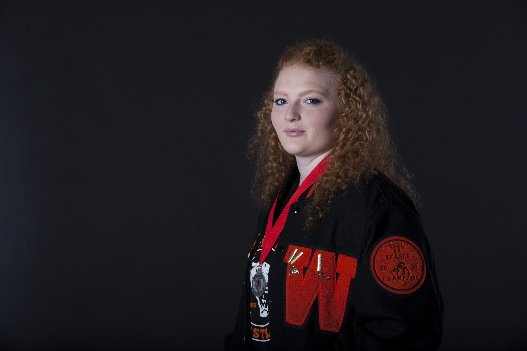 Washougal High School&#039;s Abby Lees, the All-Region girls wrestler of the year, in Vancouver Wednesday March 9, 2016.