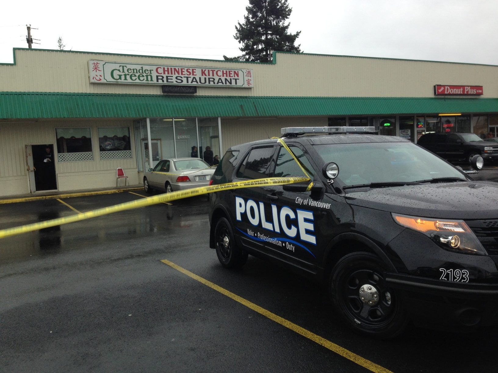 Vancouver police officers were investigating after an employee discovered a man's body in the kitchen at Tender Green Chinese Kitchen in Orchards Wednesday.