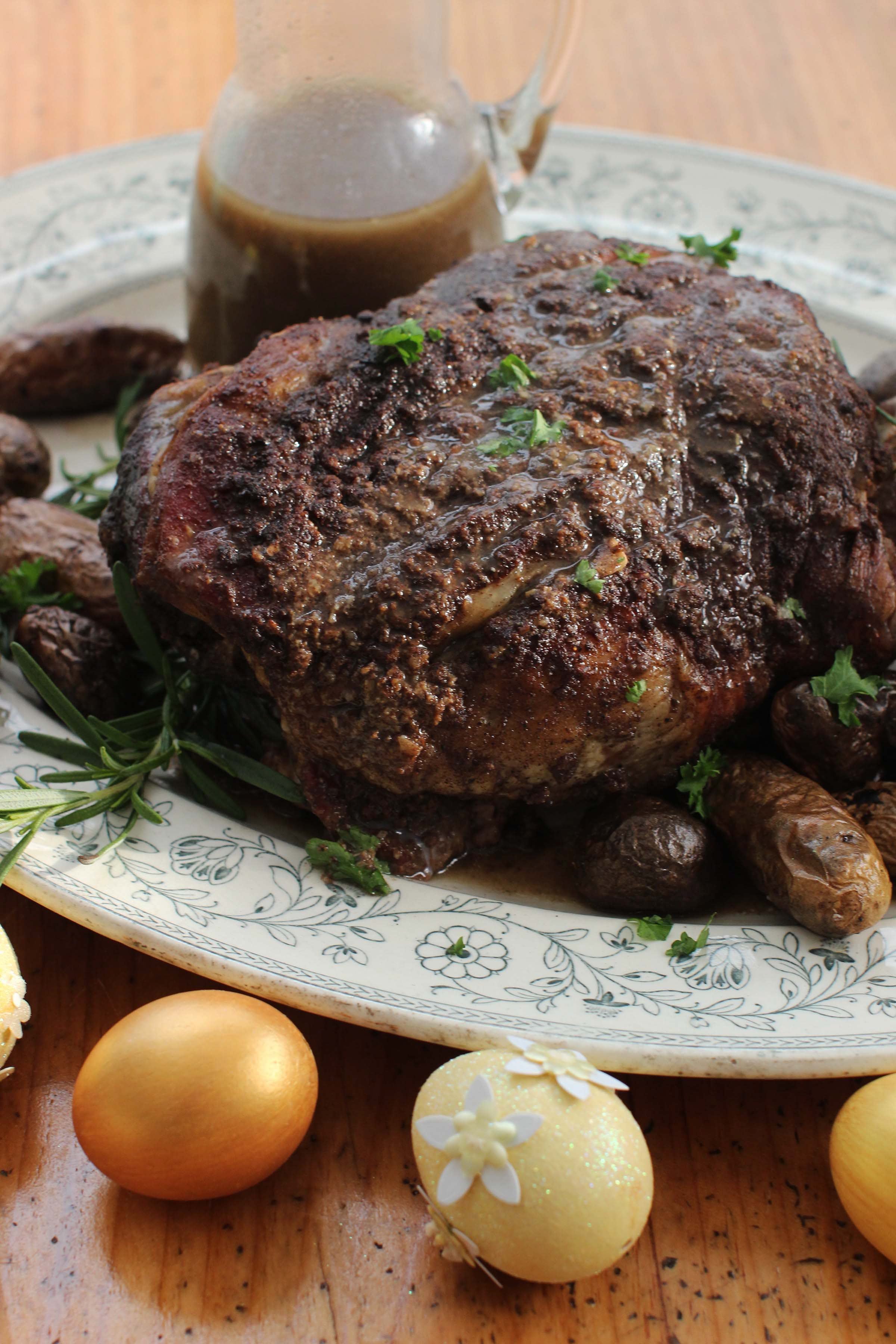 This Feb. 2016 photo shows Indian Spiced Easter Lamb in Concord, N.H.   This recipe is a beautiful alternative to a traditional Easter Sunday roast lamb.  It?s best served with fresh asparagus and peas, some pan-fried potatoes dressed in cumin, salt and butter, and yogurt with fresh mint and grated cucumber.