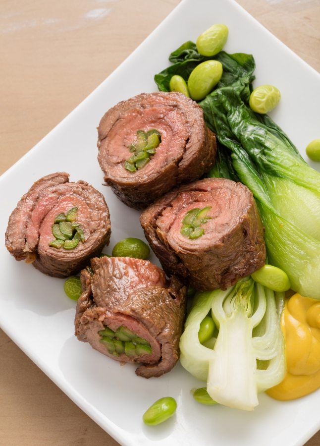 Rolled Beef and Asparagus.