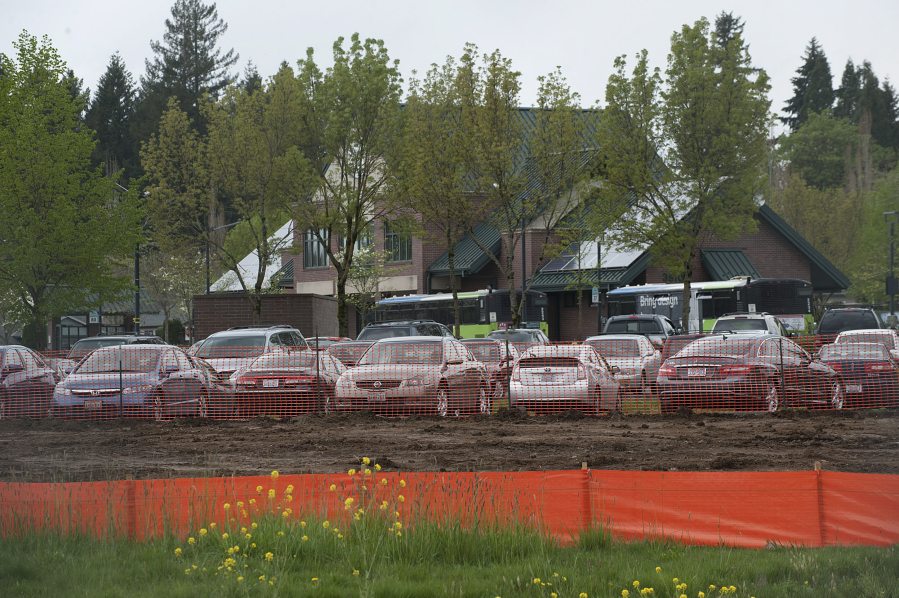 Early phase construction lays the groundwork for additional parking at Fisher&#039;s Landing Transit Center in east Vancouver. A grant from WSDOT is paying for 198 new parking spaces.