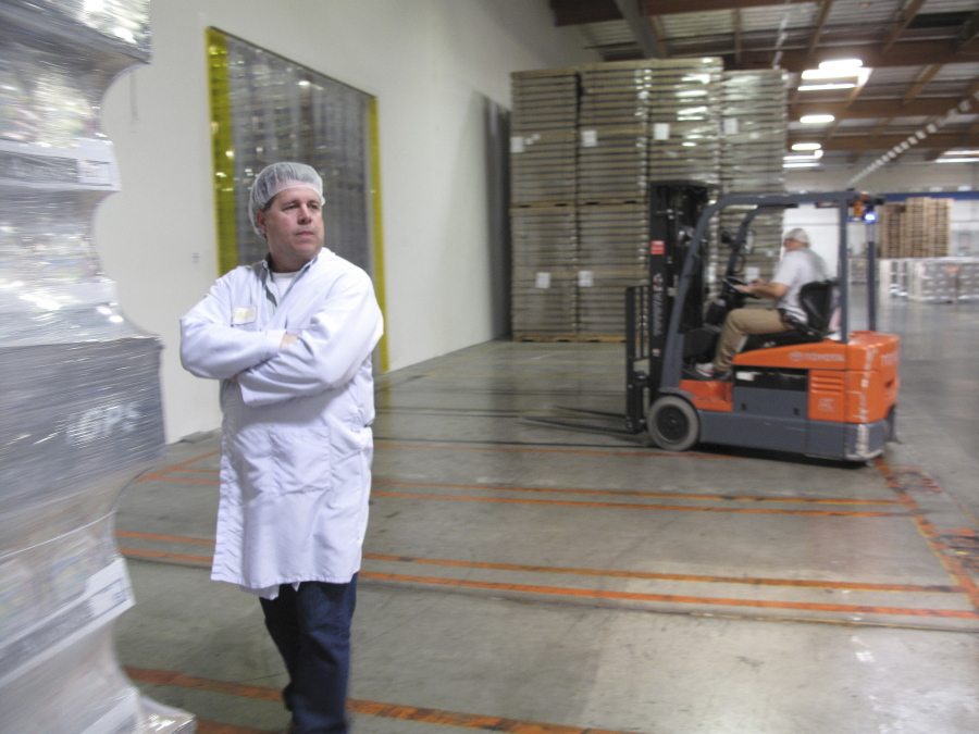 Todd Crosswell, general manager of Caro Nut Co., is seen at the company&#039;s nut processing plant in Fresno, Calif. Sophisticated thieves stole six truckloads from Caro Nut last year at a loss of $1.2 million to the firm. The scheme has cost the California nut industry nearly $7.6 million dollars in the last four years. In some cases, the thieves with international ties use fake shipping papers to assume the identity of legitimate firms to steal truckloads worth between $150,000 and $500,000 each.