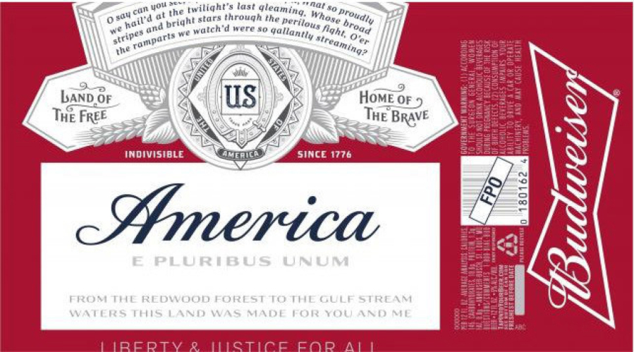 Budweiser&#039;s proposed label for this summer.