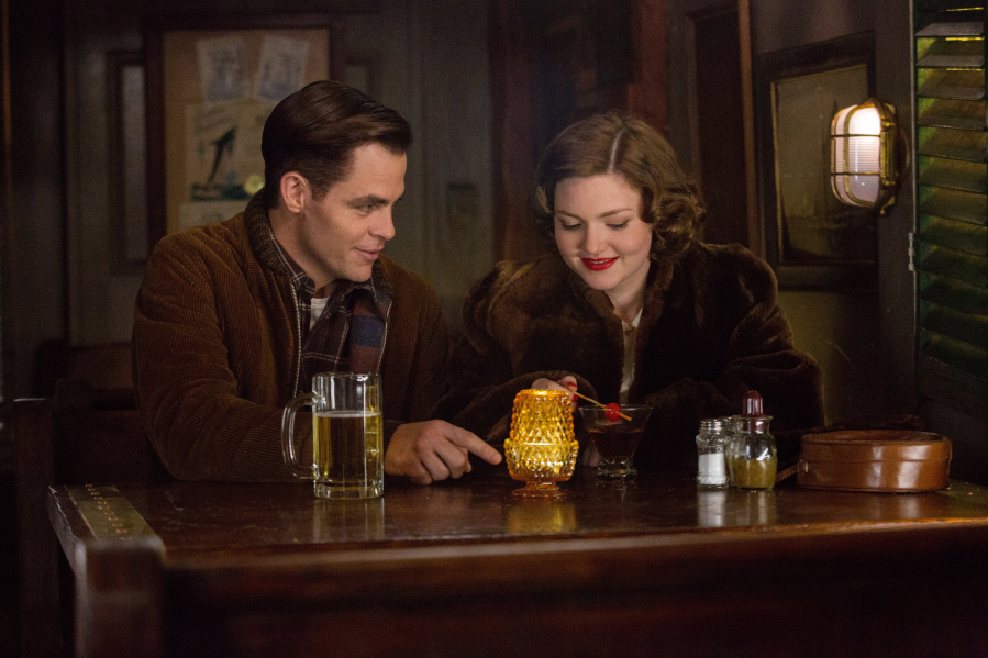 Chris Pine, left, and Holliday Grainger star in &quot;The Finest Hours,&quot; a heroic action-thriller based on the true story of the most daring rescue in the history of the Coast Guard.