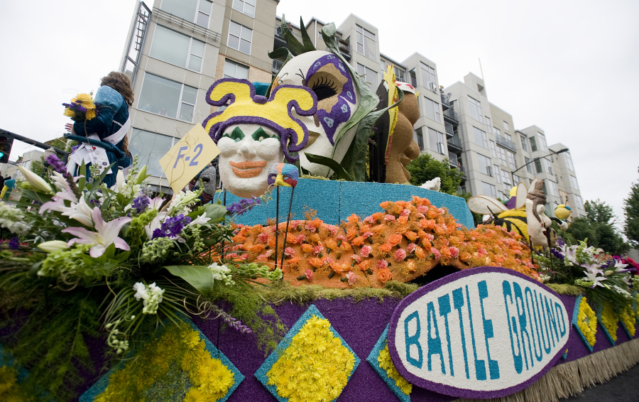 The Battle Ground Rose Float won the Rose Society Award at the Rose Festival Grand Floral Parade in 2011.