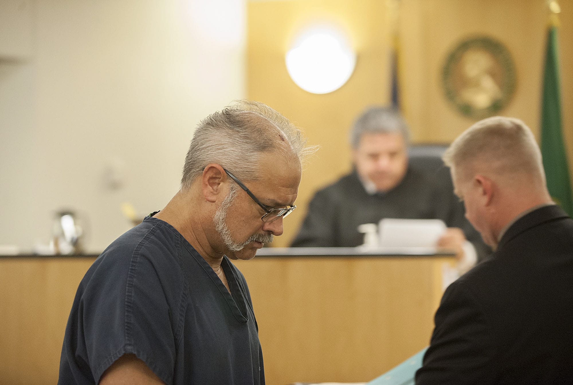 David Kadow makes a first appearance May 26 in Clark County Superior Court after allegedly dragging his dog behind his pickup, killing the animal. Kadow will not face a felony animal cruelty charge. It's possible he could face charges in District Court.