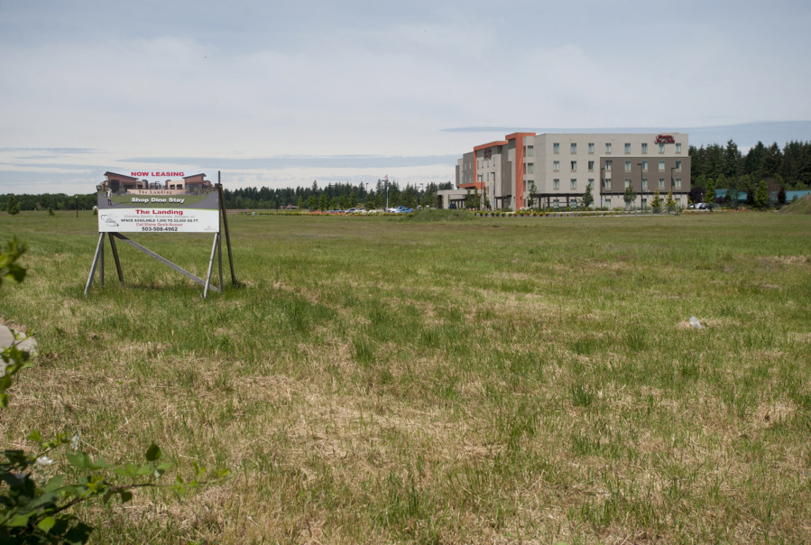 A proposed retail development called The Landing has seen only the Hampton Inn &amp; Suites land at the former Evergreen Airport at Southeast Mill Plain Boulevard and 136th Avenue. Another developer recently submitted office and residential plans for an empty swath just north of The Landing.