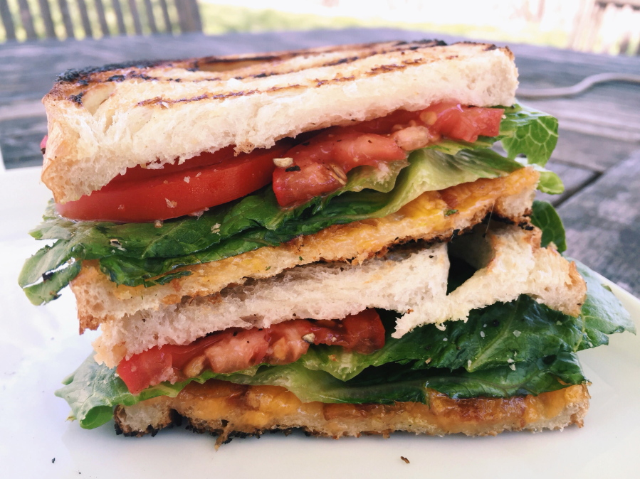 Two favorite sandwiches: the BLT and the grilled cheese come together as one.