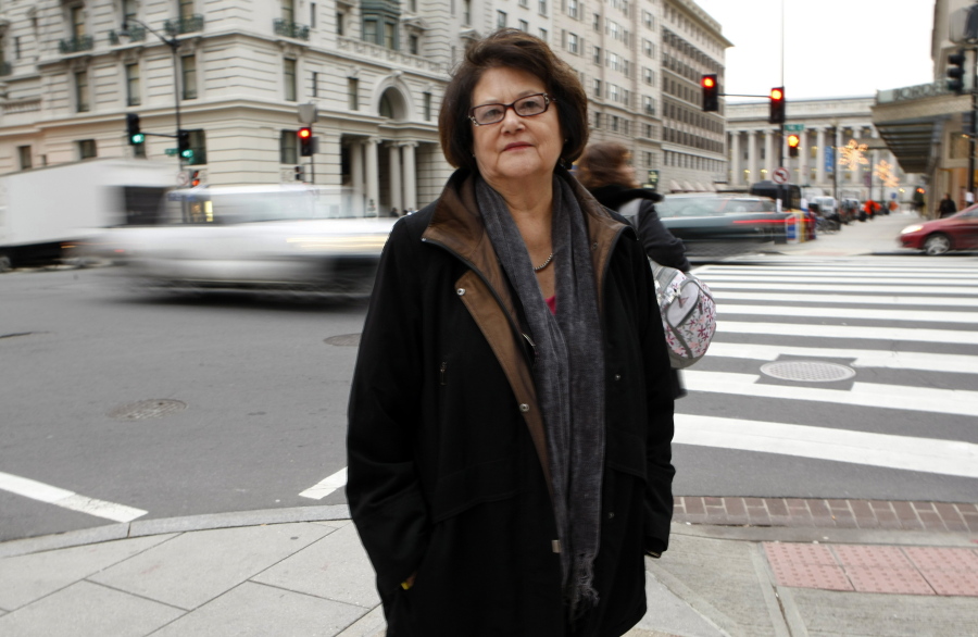 This Tuesday, Dec. 8, 2009 picture shows Elouise Cobell outside the law offices of Kilpatrick &amp; Stockton in Washington. U.S. officials are adding 63 American Indian reservations across the Midwest and West to an initiative that seeks to return millions of acres of land to tribal ownership. it&#039;s the result of a legal settlement with American Indians led by Cobell of Montana, who said the U.S. mismanaged trust money held on behalf of hundreds of thousands of Indians.
