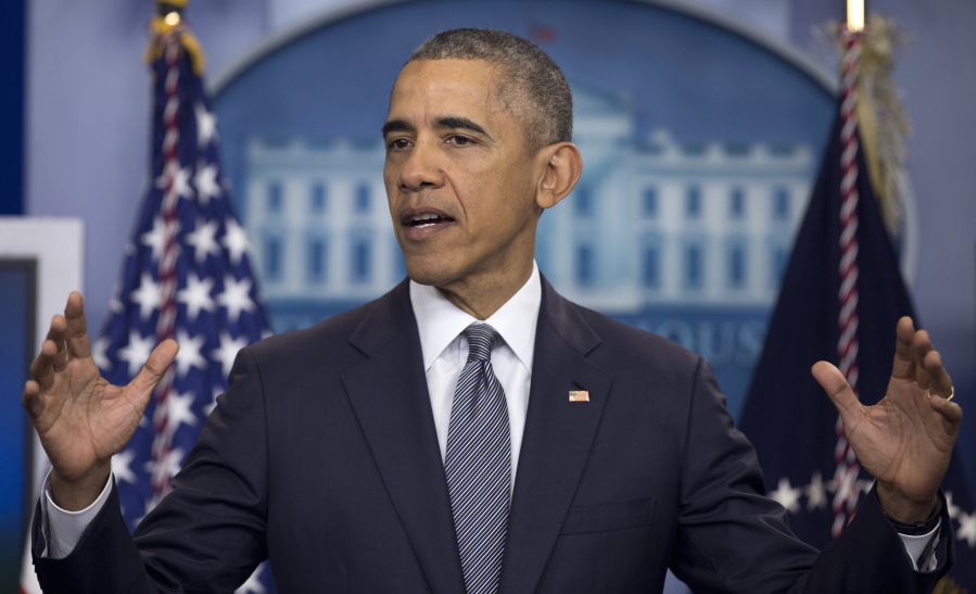President Barack Obama speaks Friday in the White House briefing room in Washington about the economy and new steps to strengthen financial transparency and combat money laundering, corruption, and tax evasion.