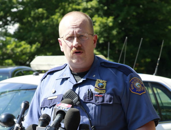 Portland police officer Larry O&#039;Dea speaks during a news conference in Portland. Portland&#039;s mayor has placed O&#039;Dea, currently the city&#039;s Police Chief, on administrative leave stemming from the chief&#039;s ties to a late-April 2016 shooting incident, which is currently under investigation.