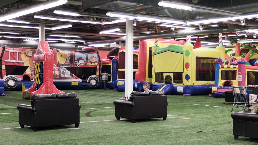 A Bounce House game room has replaced an Old Navy store that was once located at the Steeplegate Mall in Concord, N.H.