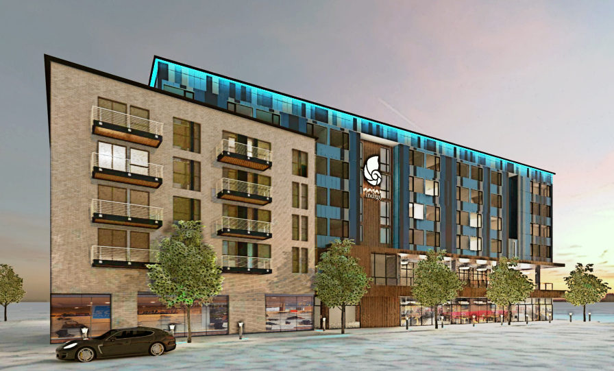 A rendering of the Indigo Hotel project slated for the Vancouver Waterfront.