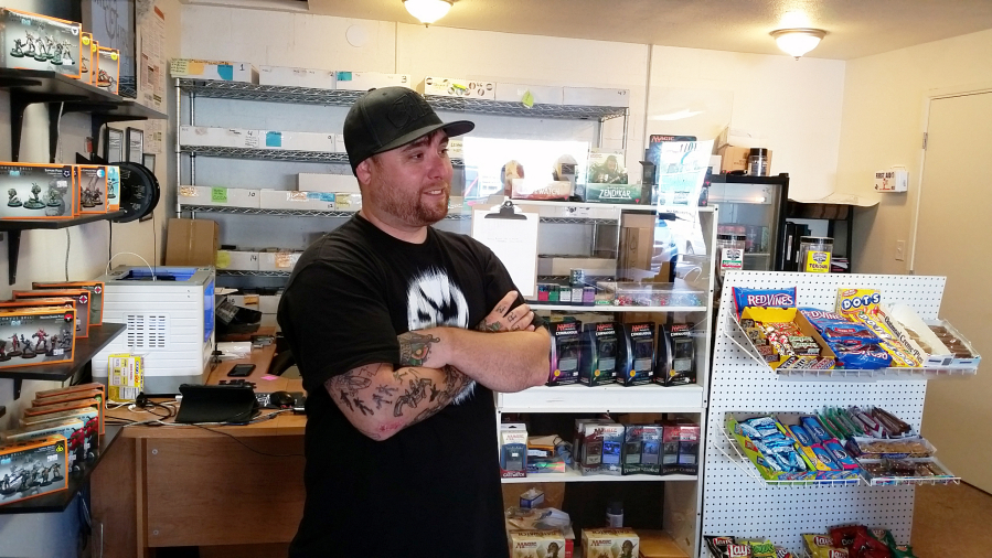 Joseph Cochran is owner of Fate and Fury Games, a new gaming emporium at  Northeast 112th Avenue and Burton Road. The longtime gamer opened the store a month ago as he undergoes rehabilitation therapy for an injury he suffered while working as an ironworker.