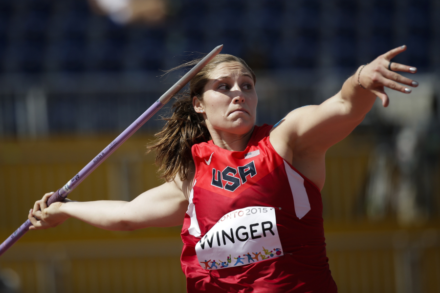 Shoulder surgery in the fall kept Skyview High grad Kara Winger away from javelin competitions until recently.