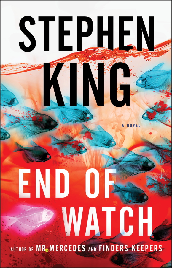 This book cover image released by Scribner shows, "End of Watch," by Stephen King.