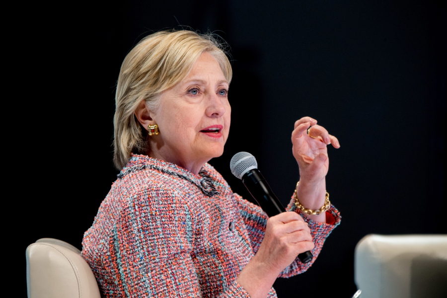 Democratic presidential candidate Hillary Clinton speaks Tuesday at a Digital Content Creators Town Hall  in Los Angeles.