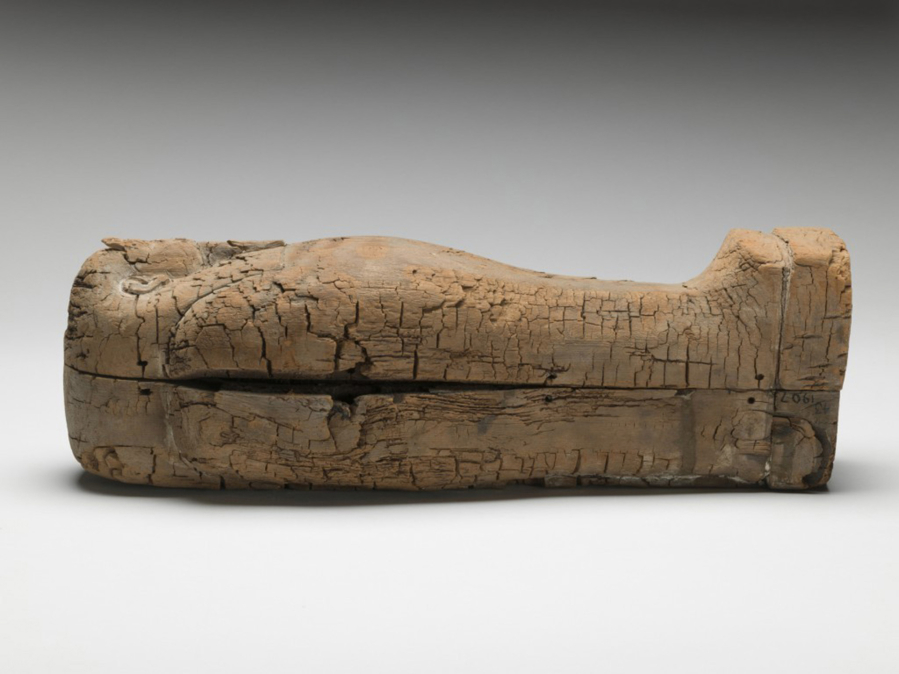 Jaymes Sinclair/The Fitzwilliam Museum Image Library 
 Miniature coffin measures just over 17 inches long. It contains the youngest ancient Egyptian mummy found. (The Fitzwilliam Museum)