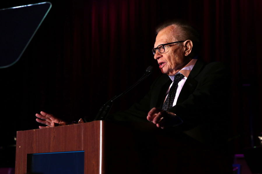 Larry King speaks at the Friars Club Entertainment Icon Award presentation on June 20 in New York City.