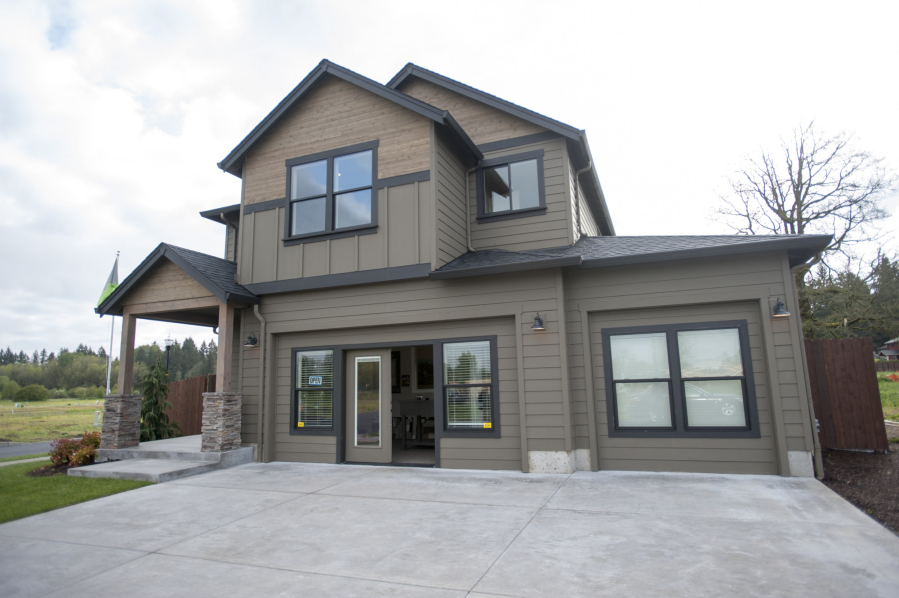 A large house, newly constructed is seen at a development in Brush Prairie in April.