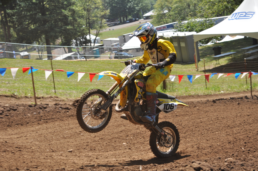 Antonio Atiyoot, a 13-year-old from Thailand, races in a 85cc motocross race Thursday at Washougal Motocross Park.