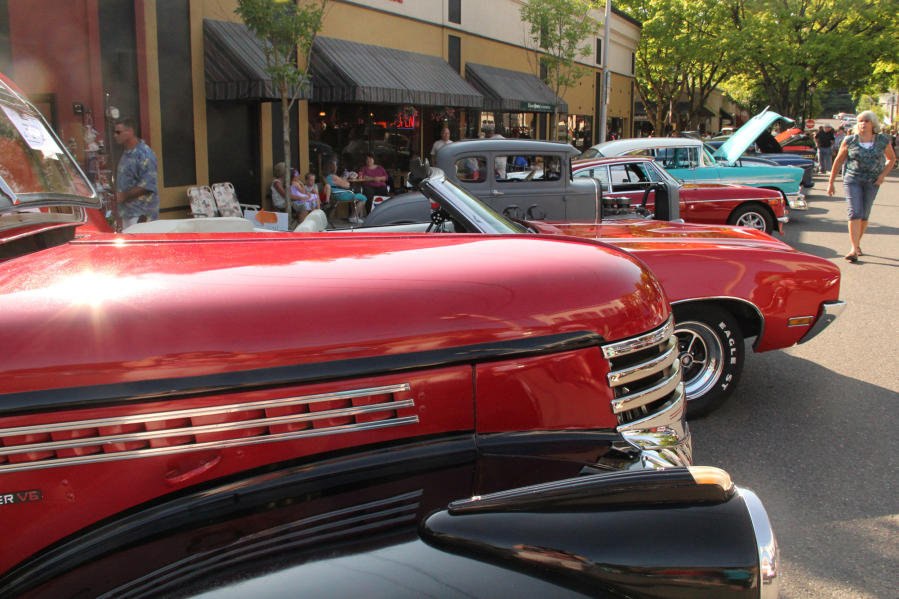 About 1,500 visitors turned up to look at vintage cars and enjoy the street fair at the seventh Annual Downtown Camas Car Show and Rock N Roll Night in July 2012.