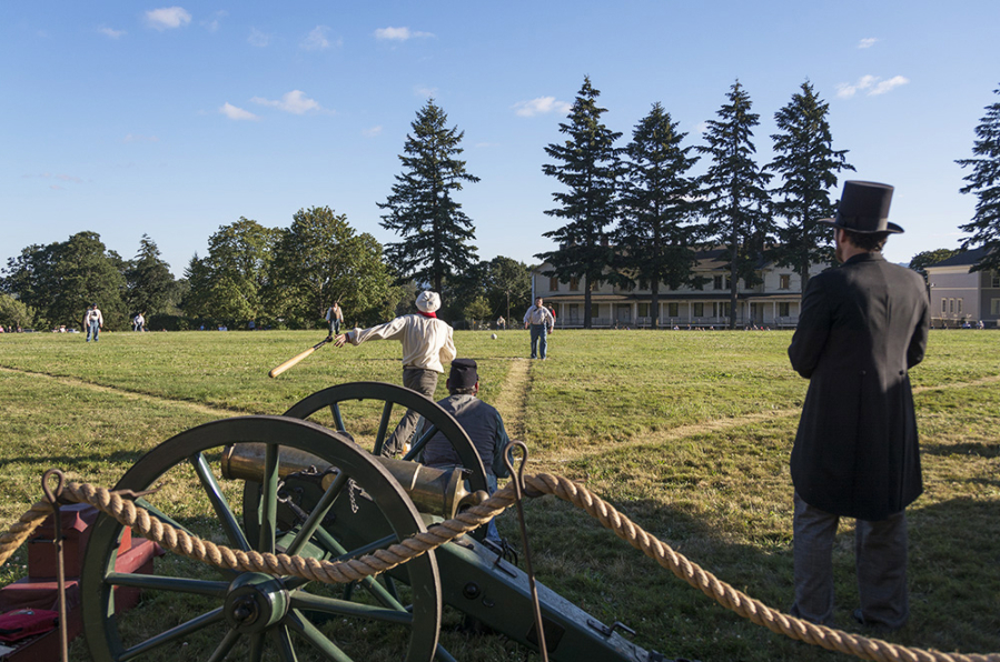 Hudson&#039;s Bay: Fort Vancouver National Historic Site staffers and volunteers teamed to replay an 1867 baseball game between the Sherman Base Ball Club of Vancouver Barracks and Occidental Base Ball Club.