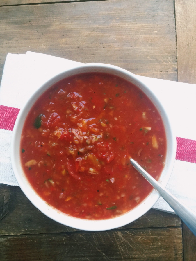 Roasted Tomato Gazpacho (Katie Workman via AP)
