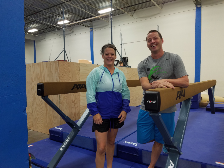 Paul Rawlings, right, is opening a new gymnastics facility in Vancouver. His twin sister, Paula Havlik, is one of the coaches at Southern Washington Gymnastics Academy.
