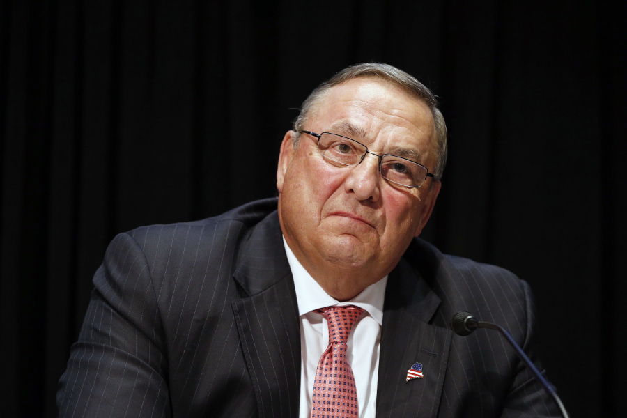 Maine Gov. Paul LePage attends an opioid abuse conference in Boston.