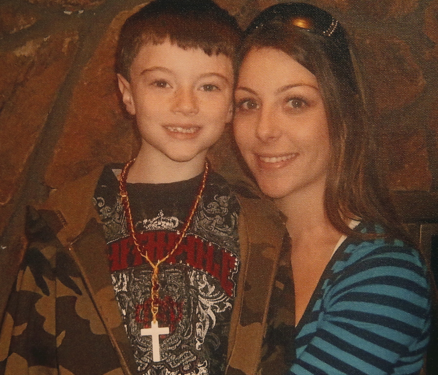 Danelle Keim, who was a key witness in the case against former St. Charles Parish District Attorney Harry Morel before she died of a drug overdose in 2013, poses with her son Tyler.