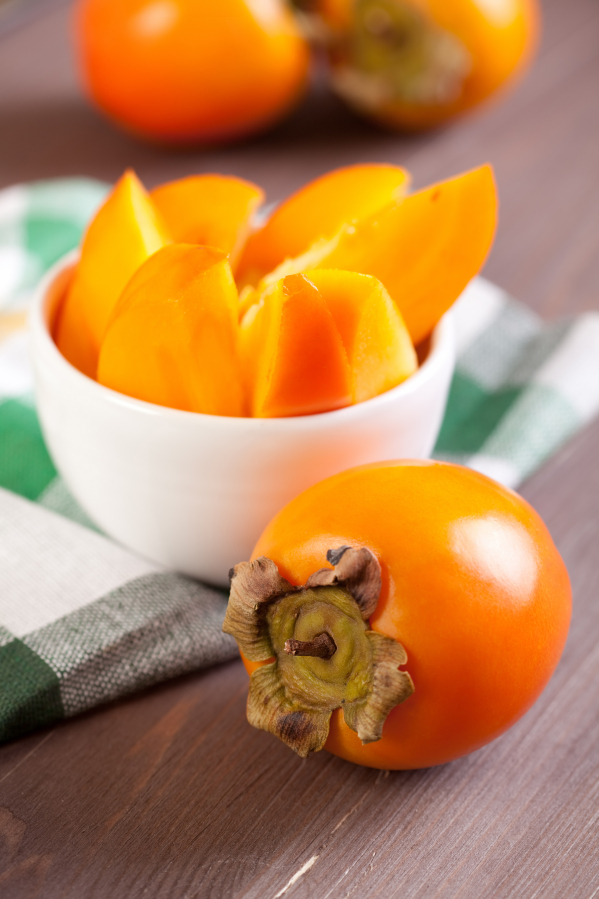 Persimmons are available in local markets in September through December.