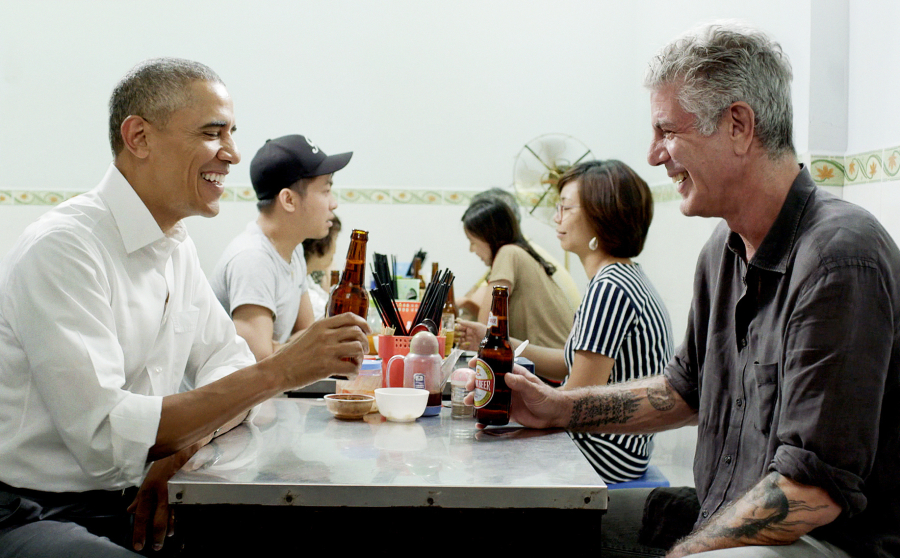 The season premiere of Anthony Bourdain&#039;s &quot;Parts Unknown&quot; shown on CNN features a meet-up with President Obama over beer and bun cha in Hanoi, Vietnam.