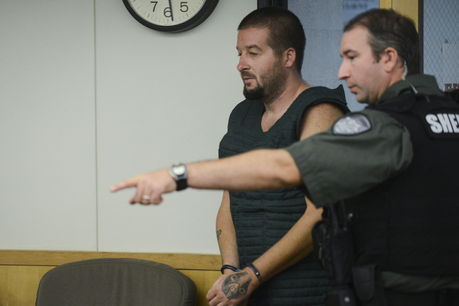 Brandon K. Gorham appears Wednesday in Clark County Superior Court on suspicion of attempted murder. He is accused of running down a man with his pickup truck Saturday in the Vancouver Heights neighborhood.