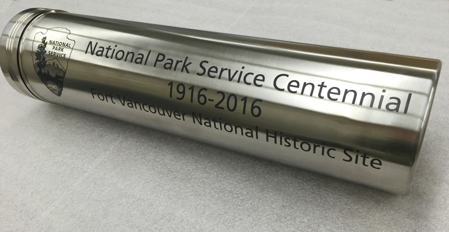Fort Vancouver National Historic Site&#039;s time capsule is 22 inches long and 5 inches in diameter.