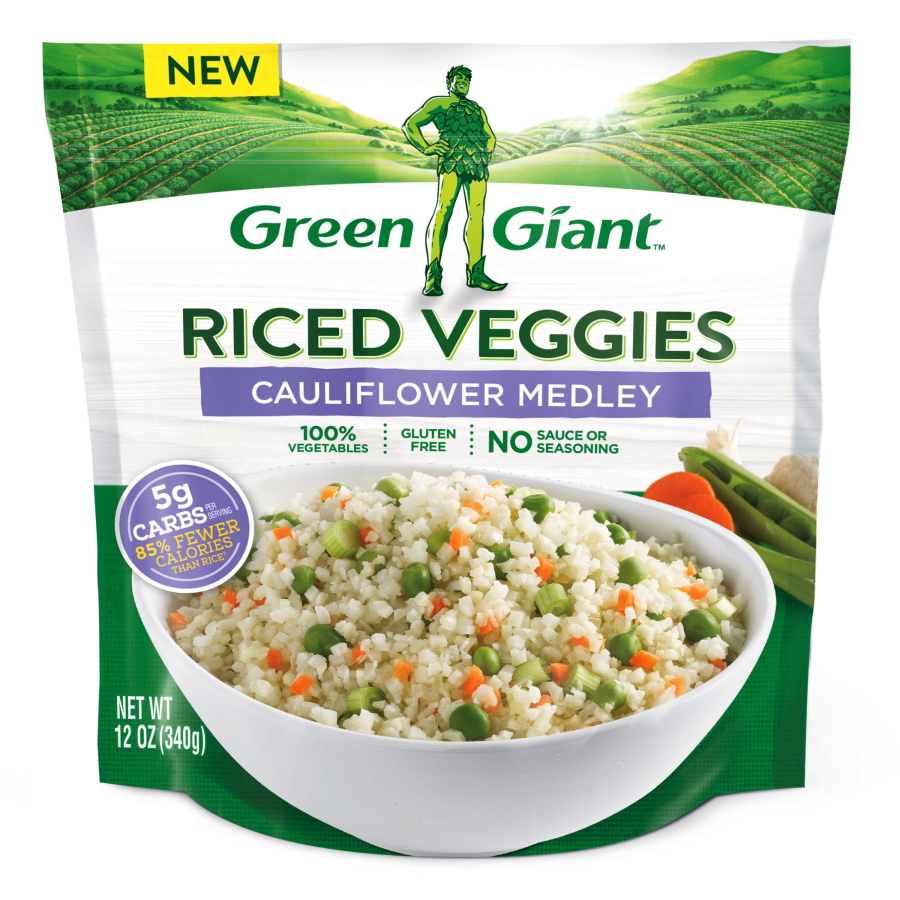 Green Giant&#039;s Riced Veggies are made with cauliflower. Green Giant is hoping the cauliflower &quot;rice&quot; trend can help it modernize its image and turn around declining sales.