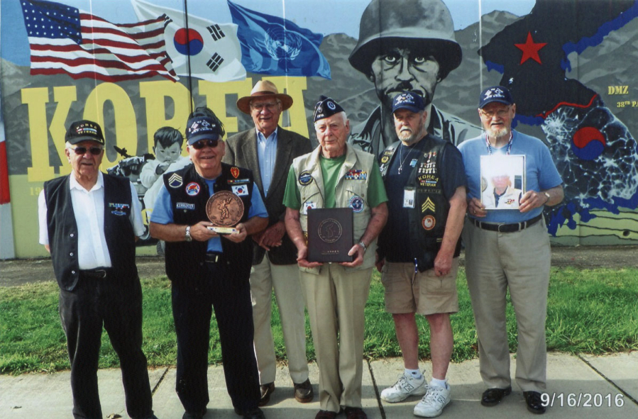 Esther Short: Members of the Korean War Veterans of Southwest Washington Douglas S. Powers, from left, commander Edward L. Barnes, David P. Vesowate, Harold R. Olson, Robert V. Sumrill and Jerry L.