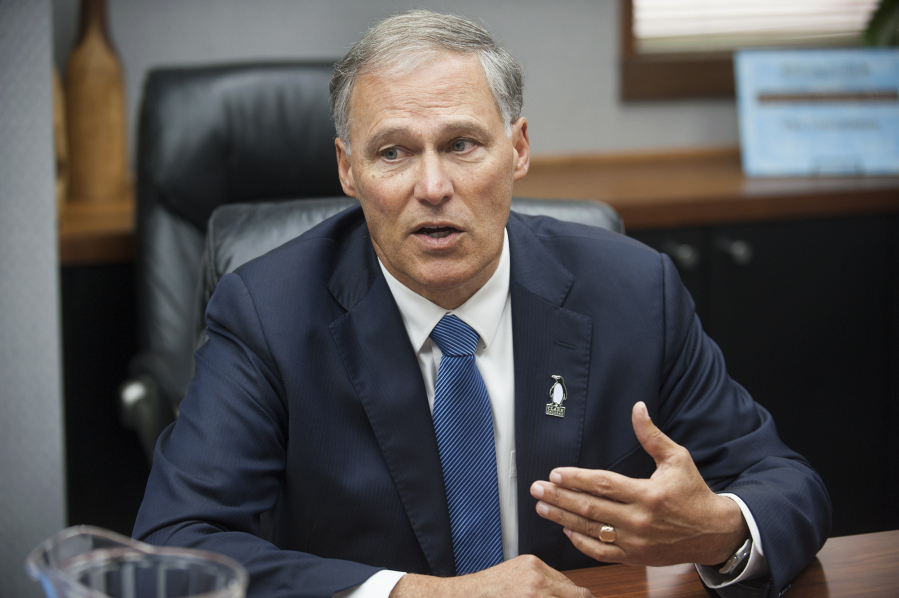 Gov. Jay Inslee meets with The Columbian&#039;s editorial board on Monday.